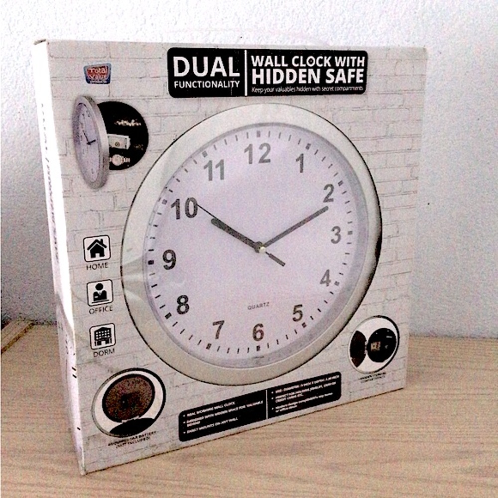 Wall Clock with Hidden Safe